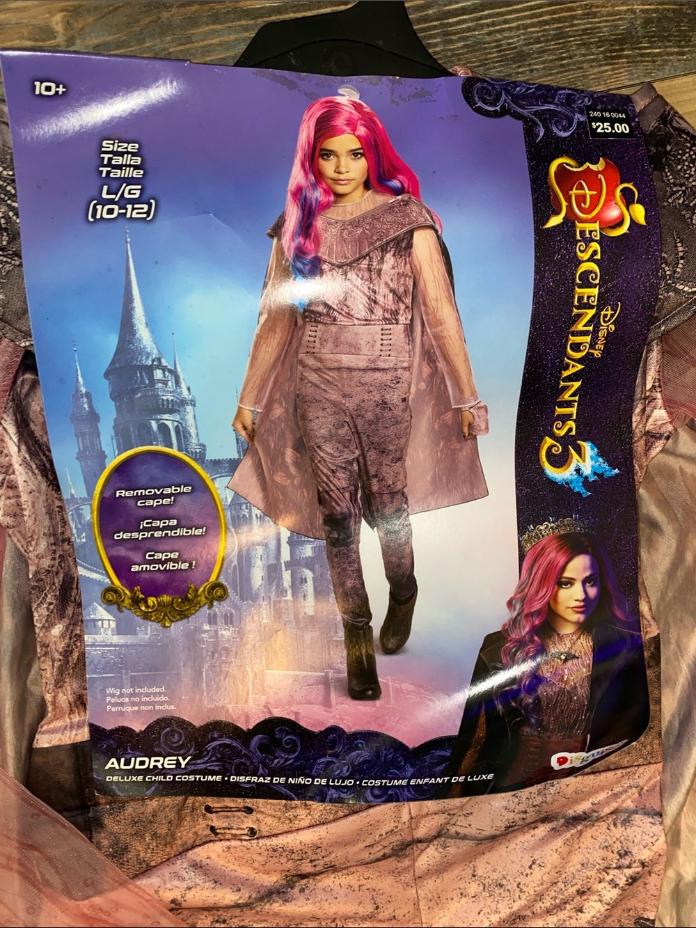 Disney Descendants Audrey Costume  with gloves size Large 10-12